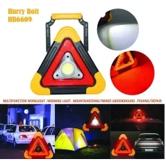 عندك سيارة، لازم يكون عندك هذا باش تحمي روحك   Triangle D'alerte + Torche LED 10W