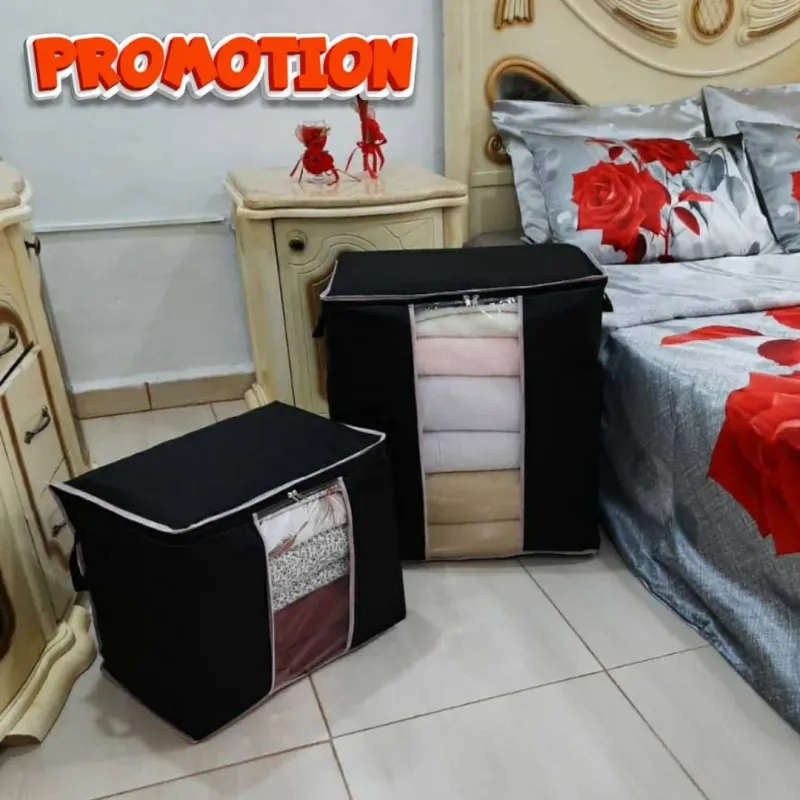 باك 2 حقائب تخزين الكوات والملابس بسعة كبيرة