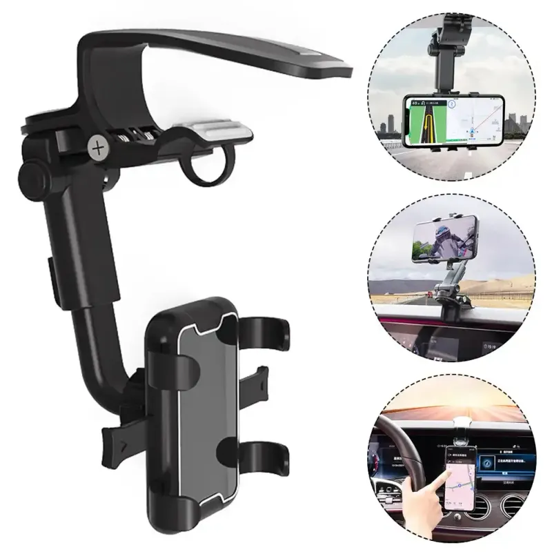 Support Smart-phone pour pare-soleil et tableau de bord de voiture